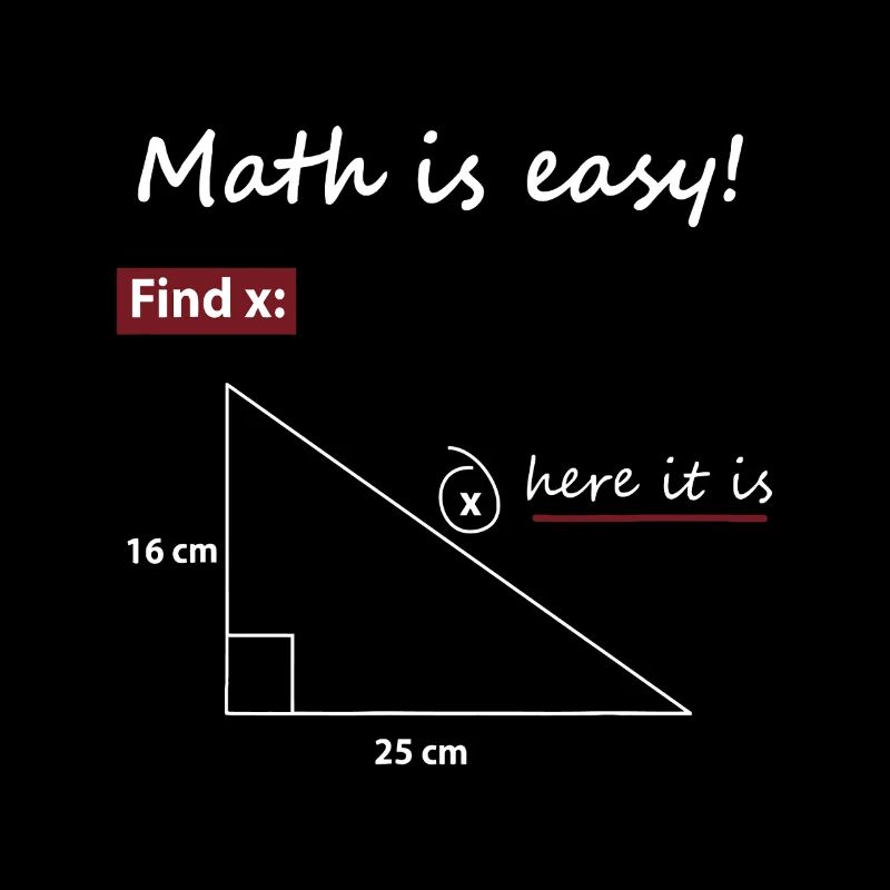 Trouver X Triangle Math Art