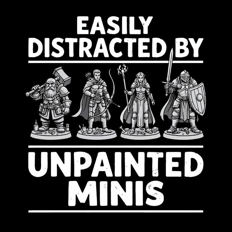 Les figurines non peintes distraient