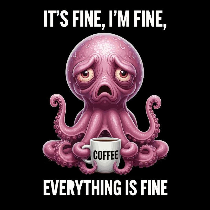 C’est bien dans un bon café Humour de pieuvre