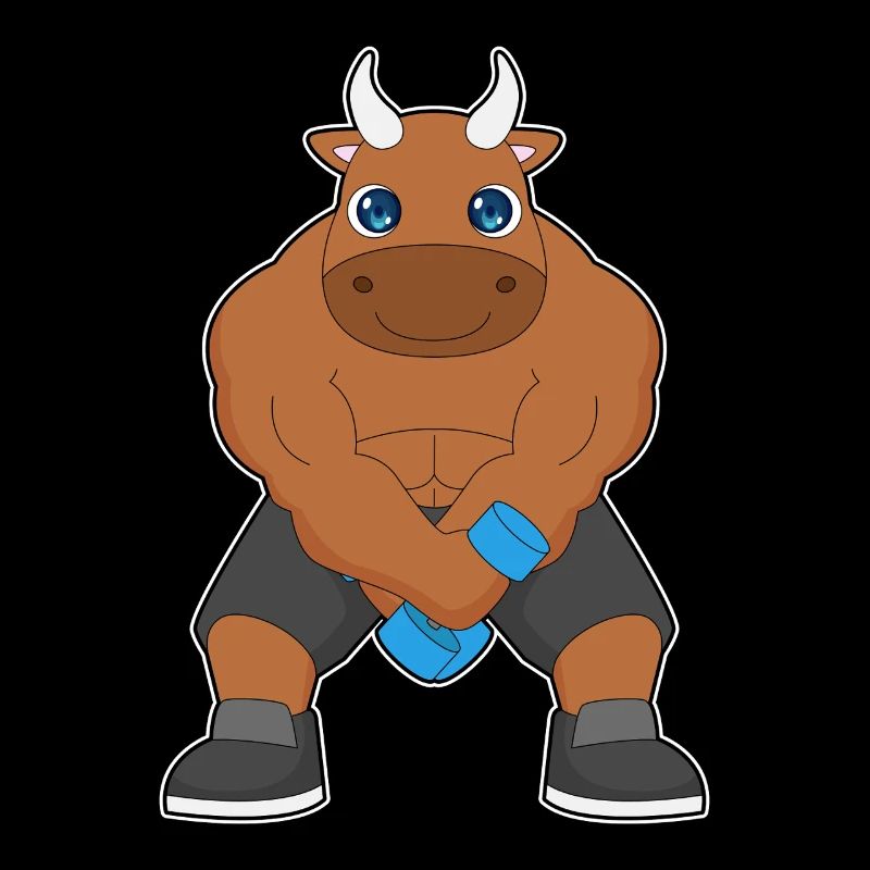 Bodybuilder Taurus Bodybuilding avec haltères