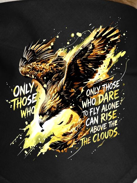 Fly Alone Eagle Quote Art