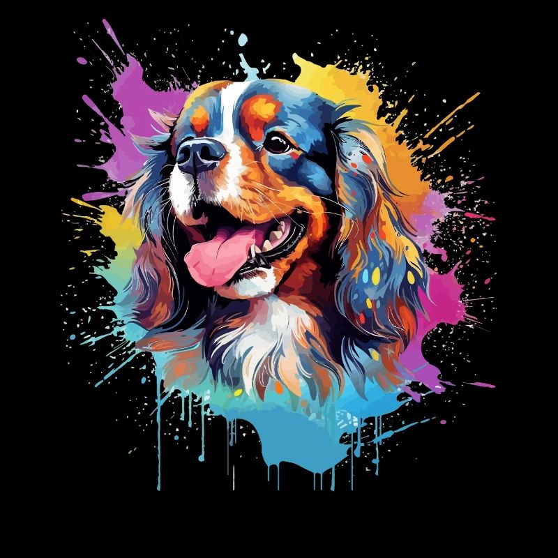 Cavalier King Charles Spaniel Splash Color