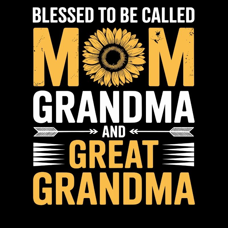 Mama Großmutter Sonnenblumen Design