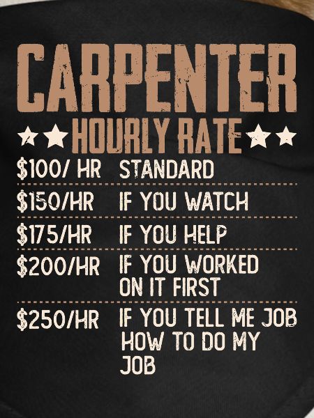 Carpenter Hourly Rate Humor