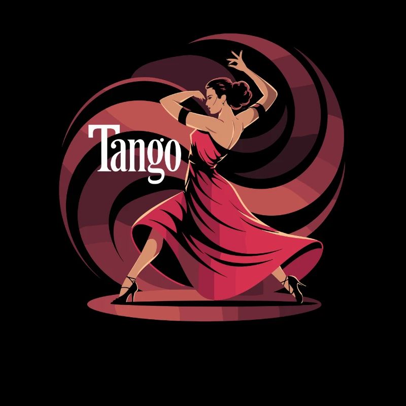 Elegant tango dance motif for dance lovers