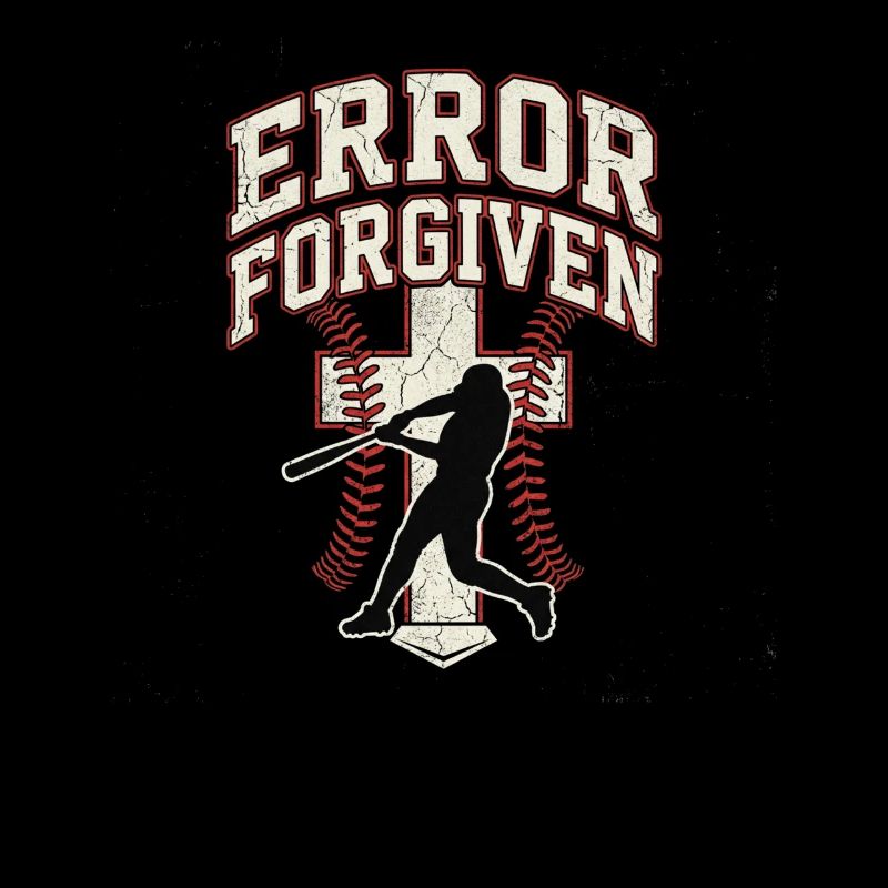 Error Forgiven Christlicher Baseball Glaube Jesus