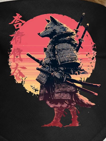 Wolf Samurai at Sunset