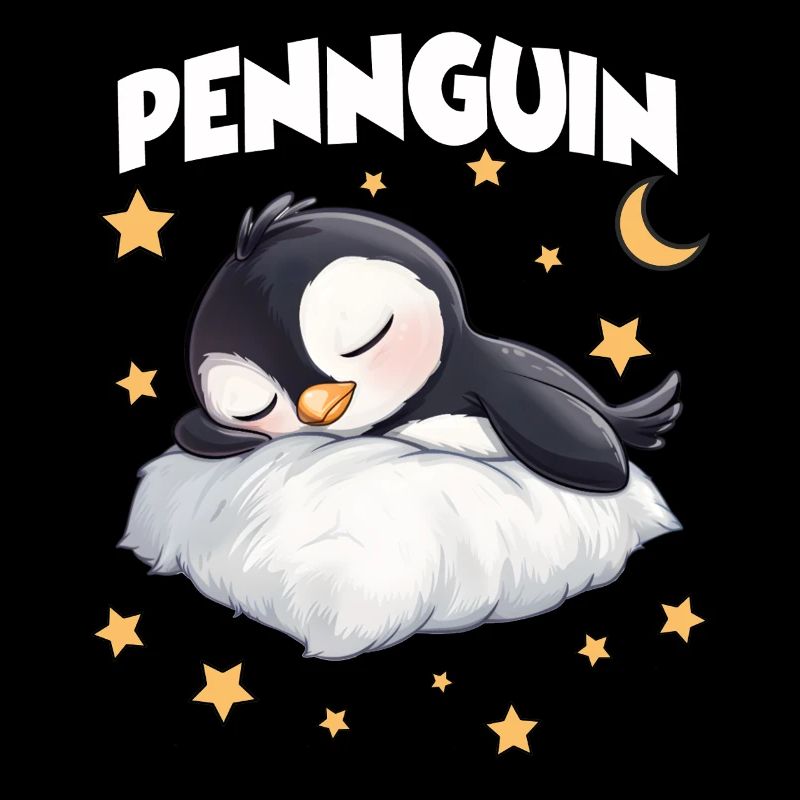 Pennguin Pinguin Pyjama müde Morgenmuffel Langschl