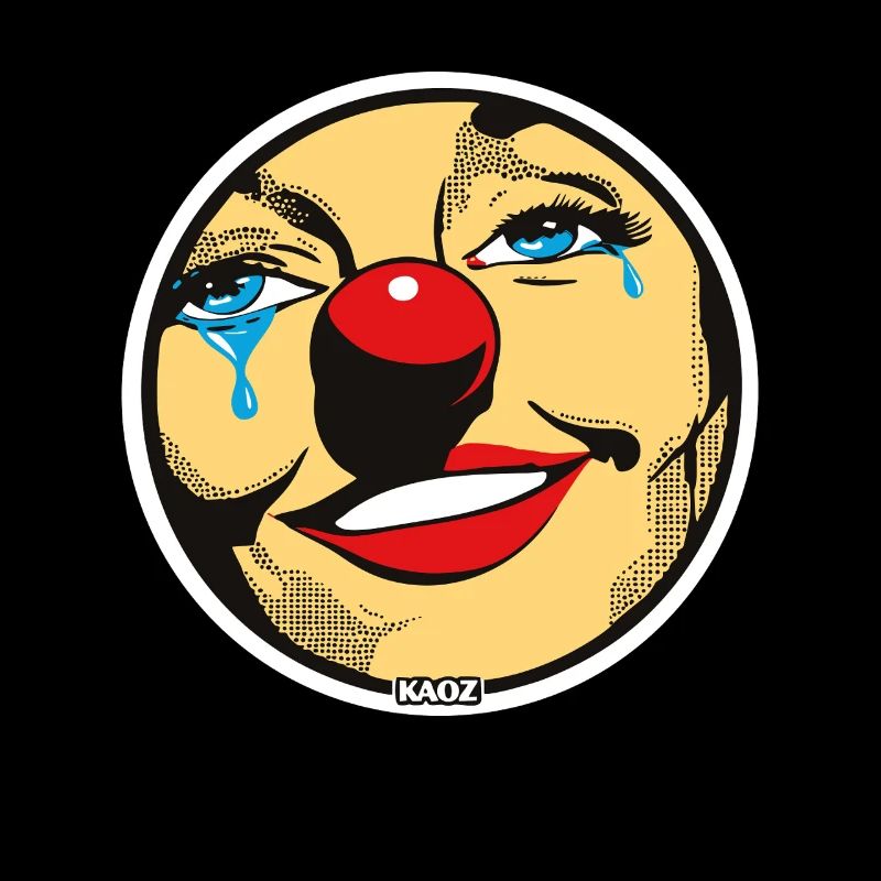 Pop Art Crying Clown Aufkleber