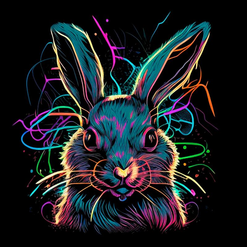 Aquarelle de lapin de Pâques mignonne