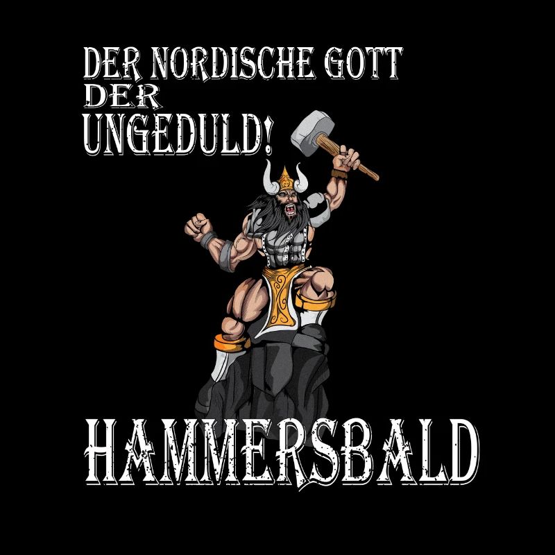 Wikinger Nordische Gott der Ungeduld Hammersbald