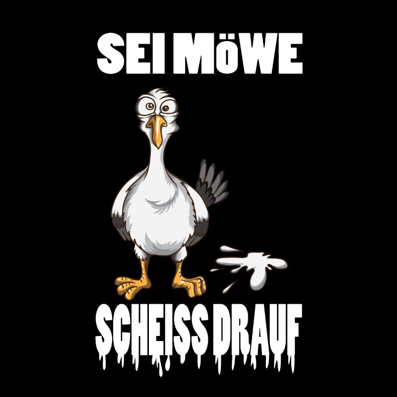 Norddeutsch Küste Meer Sei Möwe scheiß drauf