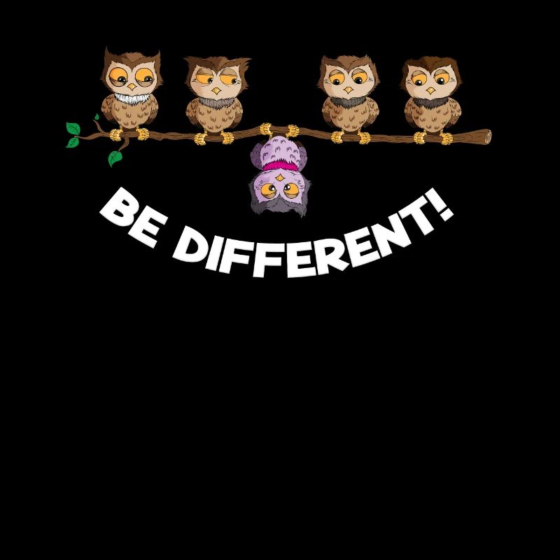 Nighteule be different Hiboux Oiseau Sei Anders