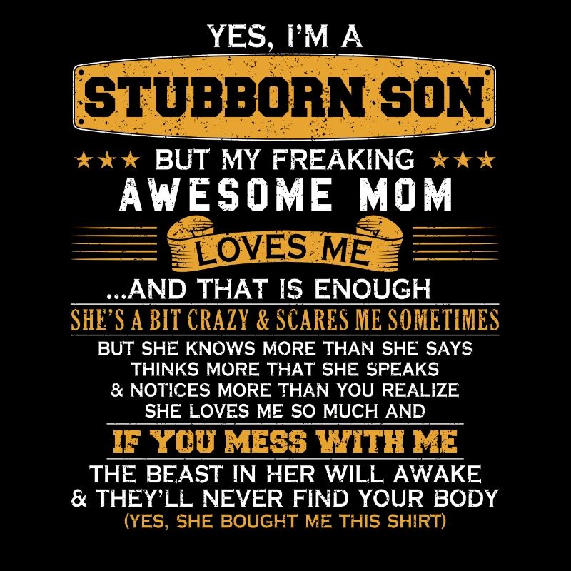 Ich bin ein hartnäckiger Sohn von Awesome Mom Funn
