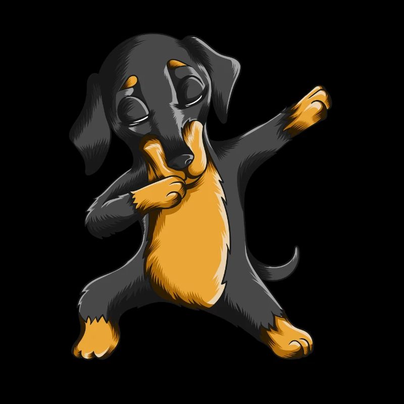 Dabbing Teckel Chien Propriétaire de chien Chiens Dab