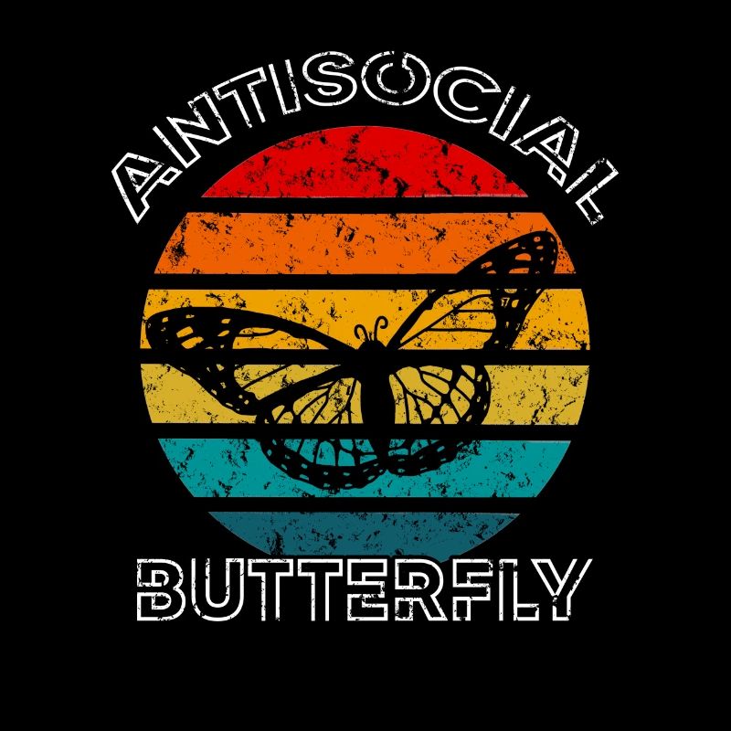 Antisocial Butterfly Introvert Vintage