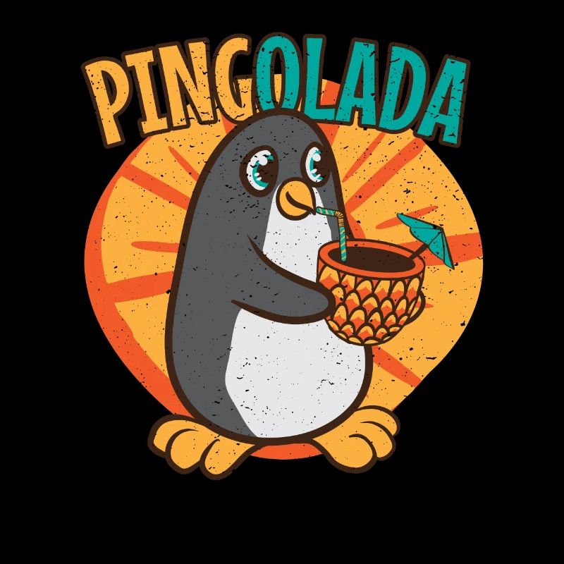 Penguin Pinacolada Cocktail Pingolada Pun
