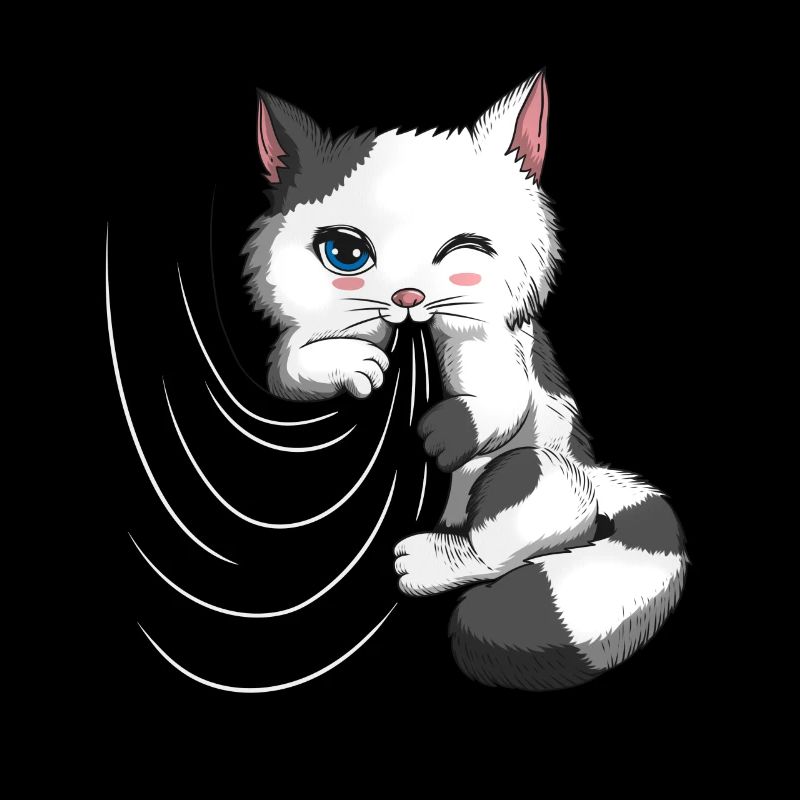 Rideau Mignon Gueule de Bois Joue Couverture Chat Propriétaire