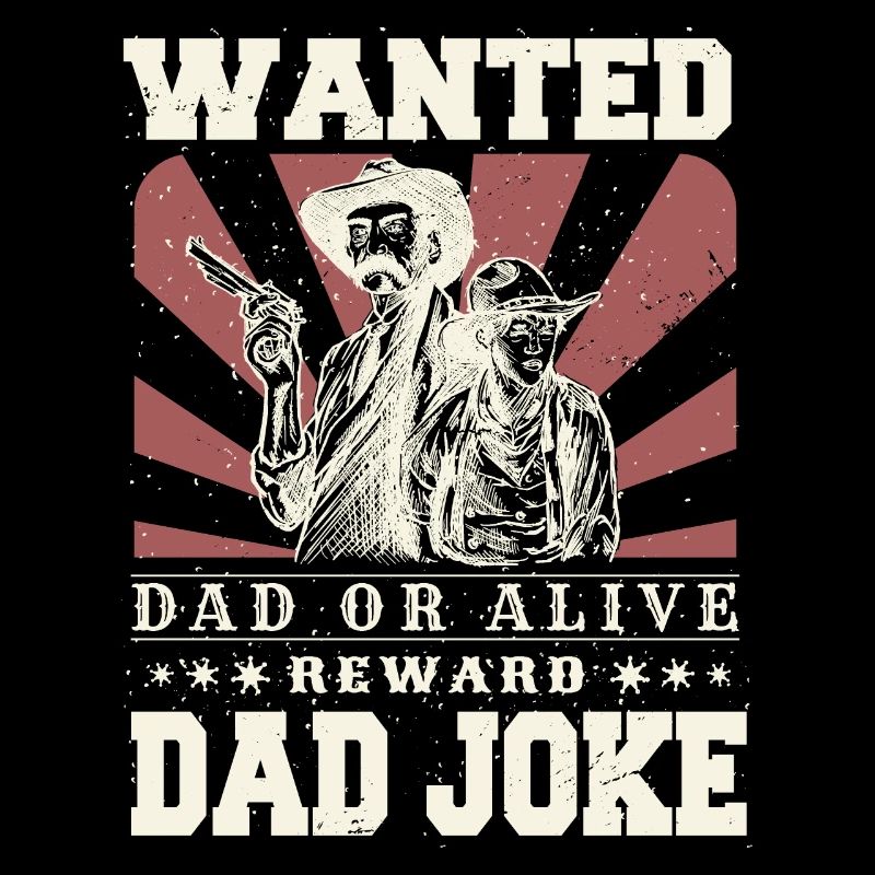 Gesuchter Vater oder lebendiger Cowboy-Vater scherzt Vatertag