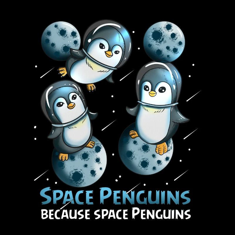 Space Penguin Astronauts Fan Gift Space