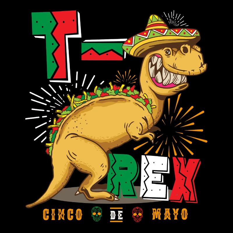 T Mex Tacosaurus T Rex Taco Cinco de Mayo Dinosaure
