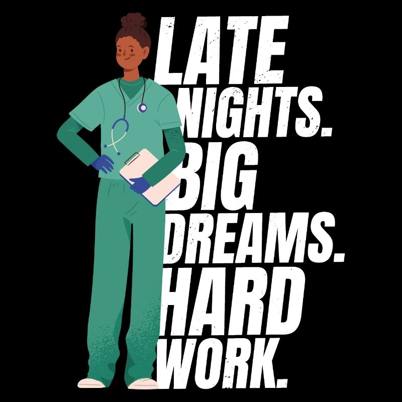 Krankenschwester späte Nächte Große Träume Harte Arbeit Lustige Krankenschwester