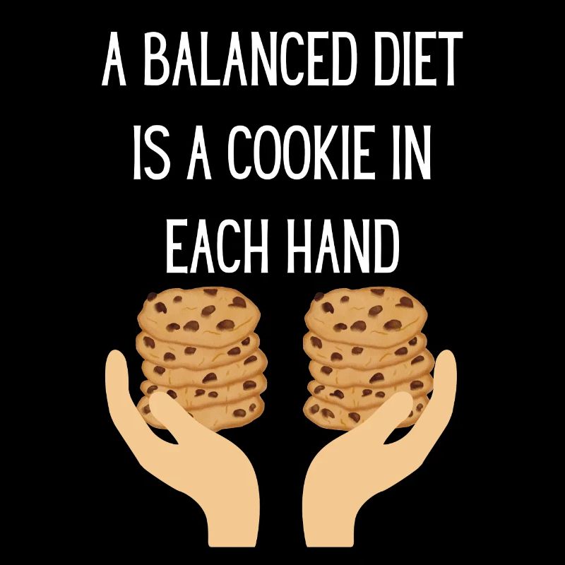 Une alimentation équilibrée est un biscuit dans chaque main