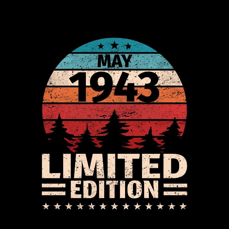 80e anniversaire Mai Millésime 1943 Millésime