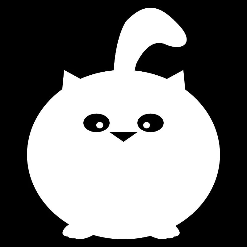 Chat rond épais, conception de chats drôles