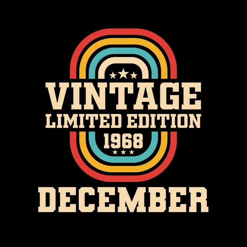 55e anniversaire Décembre Millésime 1968 Millésime