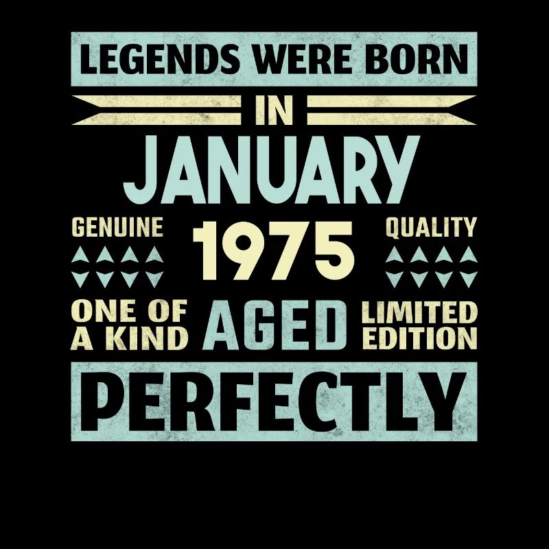 49e anniversaire janvier Vintage 1975 idée cadeau