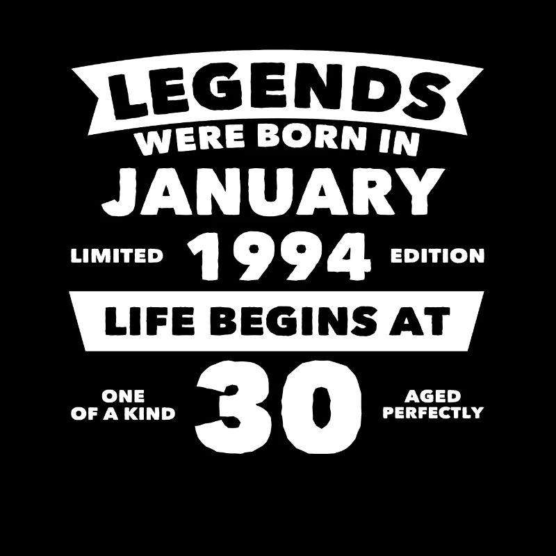 30th Birthday January Vintage 1994 Gift Idea
