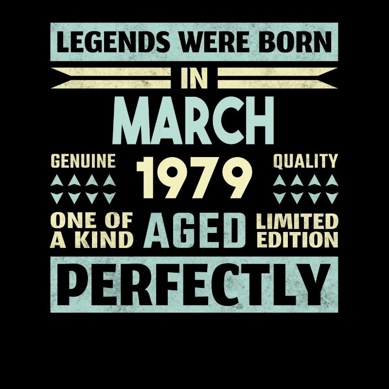 45th Birthday March Vintage 1979 Gift Idea