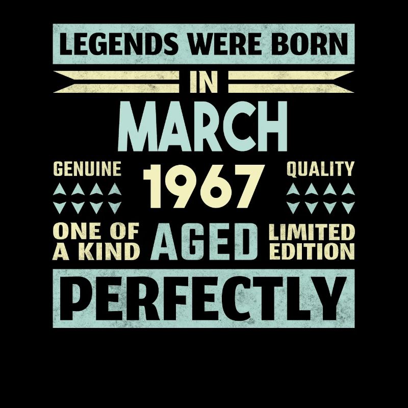 57th Birthday March Vintage 1967 Gift Idea
