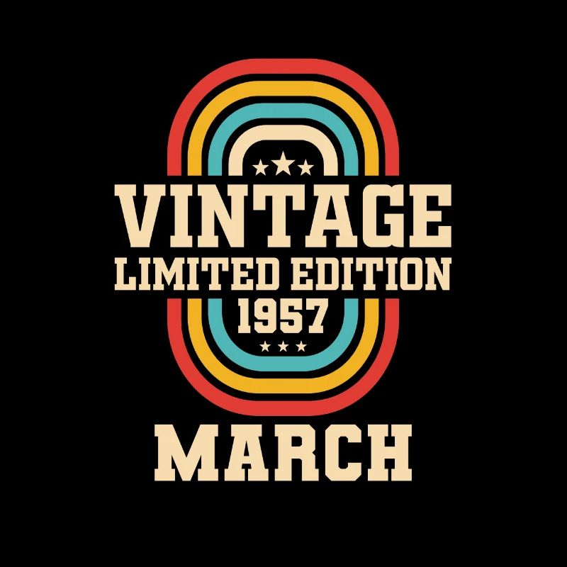 67e anniversaire mars Vintage 1957 idée cadeau