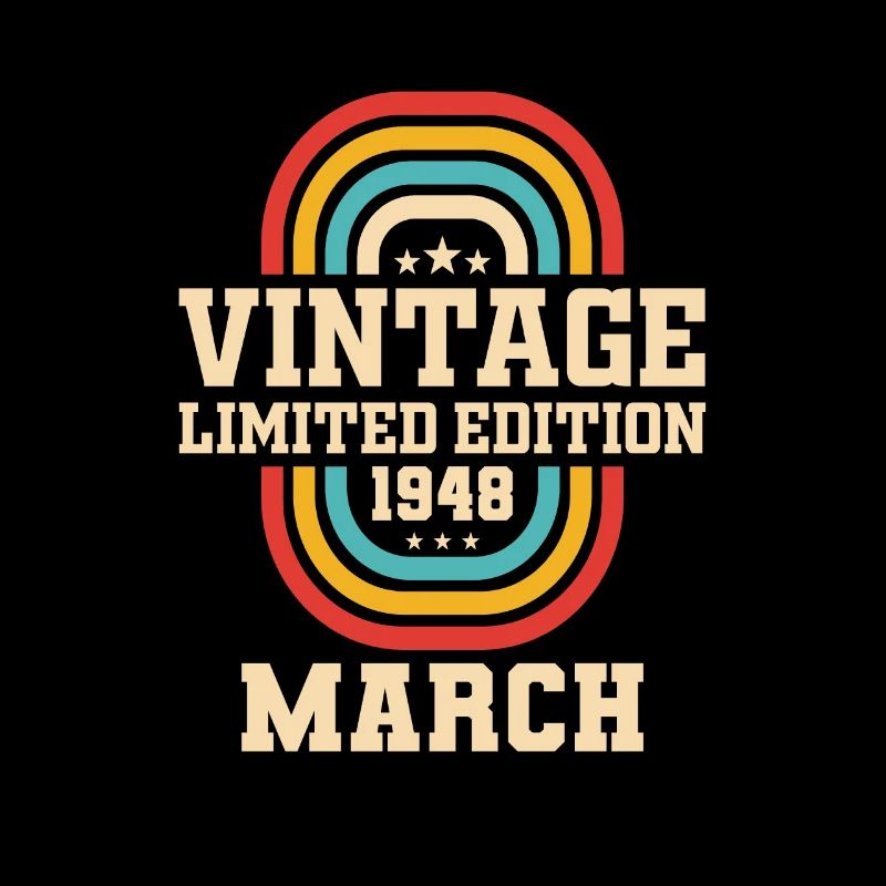76e anniversaire mars Vintage 1948 idée cadeau