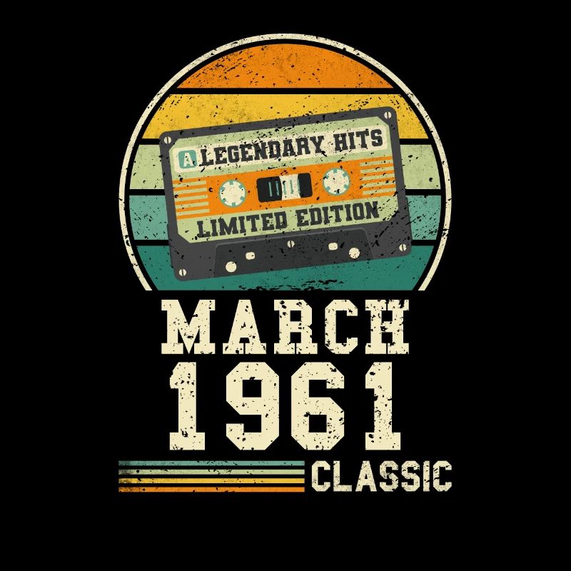 63rd Birthday March Vintage 1961 Gift Idea