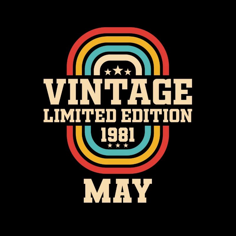 43rd Birthday May Vintage 1981 Gift Idea