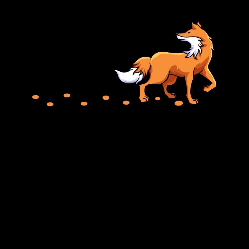 Fox Lover Fox suit le sentier Foxes Footprints