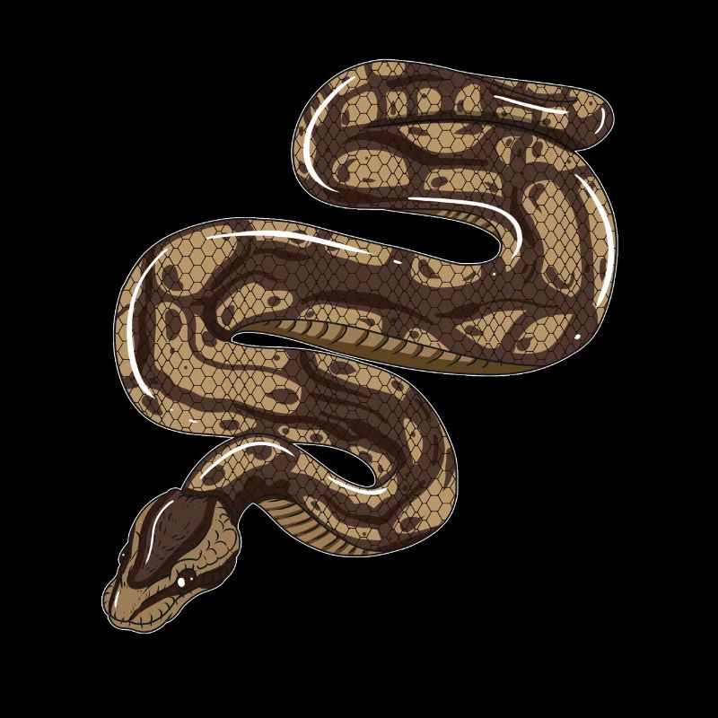 Marron Vert Serpent Étrangleur Snake Fan