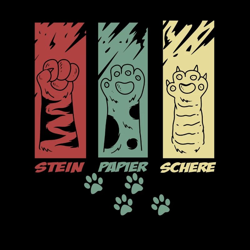 Chat Propriétaire Ciseaux Pierre Papier Chat Pattes