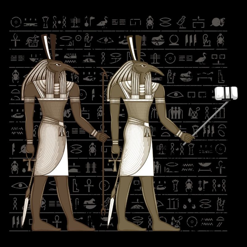 Ancient Egypt Anubis Selfie Stick Funny Modernized