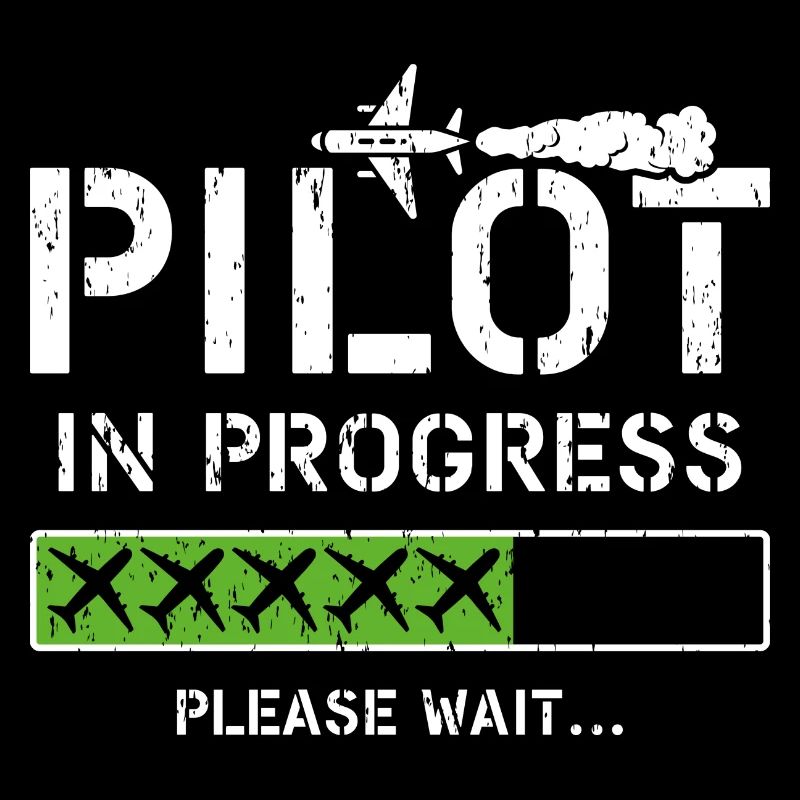 Pilot In Progress Kid Future Pilot Airplane Aviati