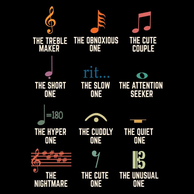 Musical notes, musicians