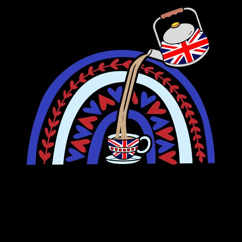 Drapeau Union Jack avec tasse de thé