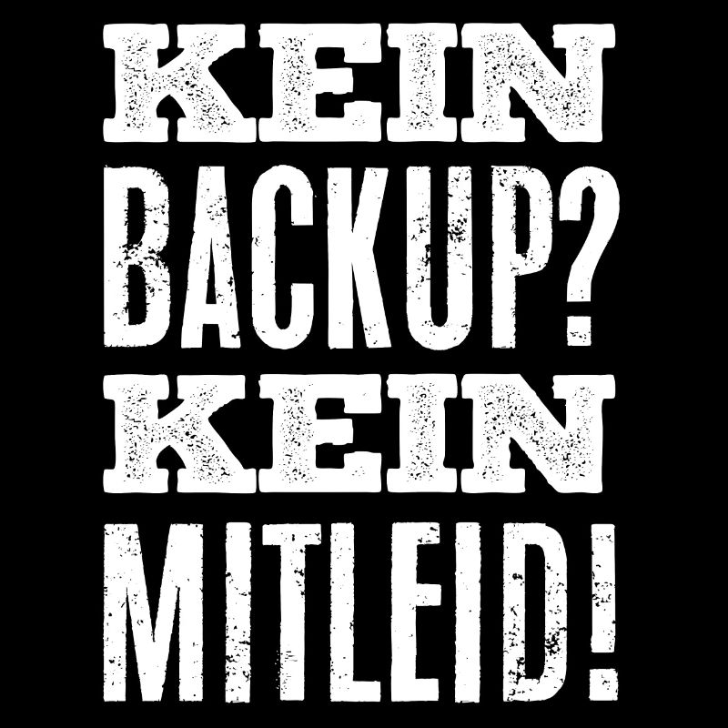 Datensicherung, Kein Backup kein Mitleid