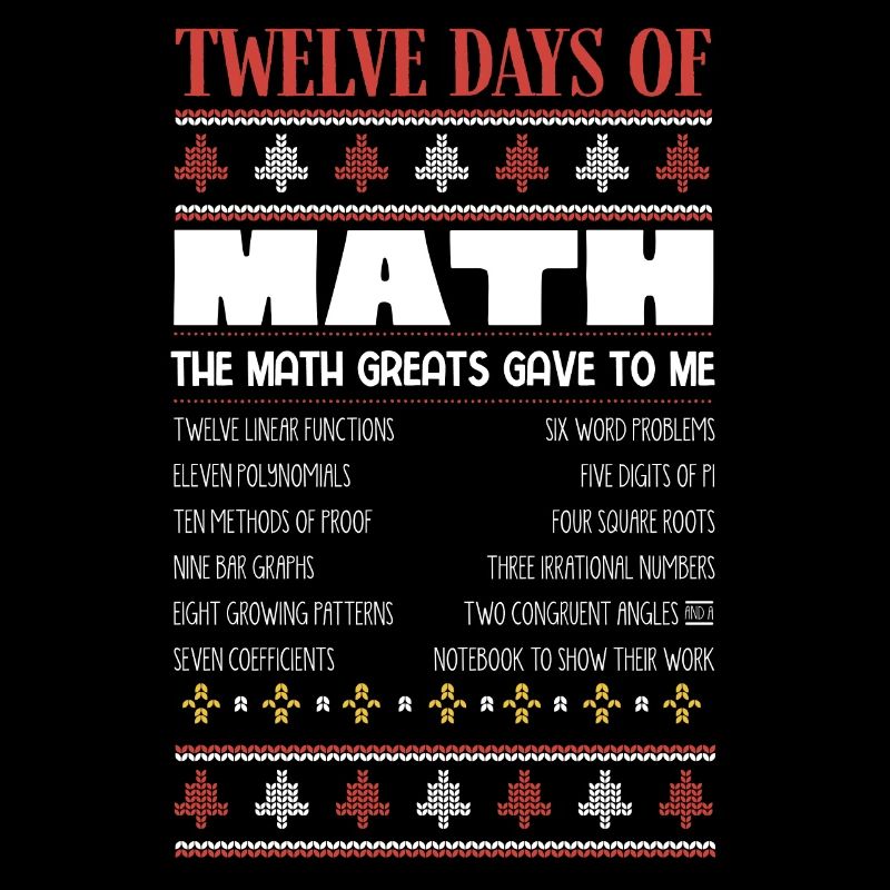 12 jours de mathématiques, notes de maths