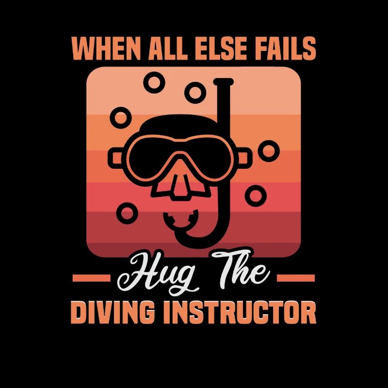 Scuba Diver Design Instructor Snorkeling