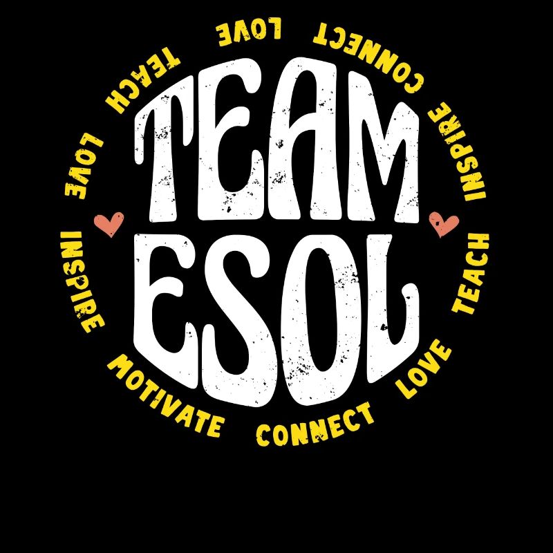 ESOL Teacher Crew Squad Rainbow Back Zur Schule