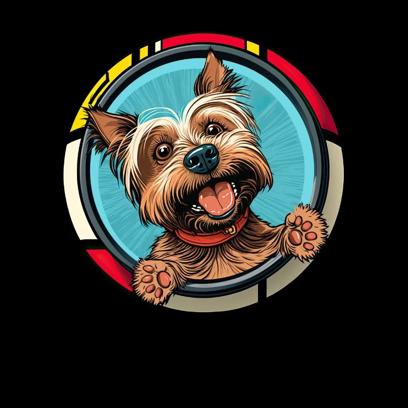 Chiens Dessin animé Yorkshire Terrier Design